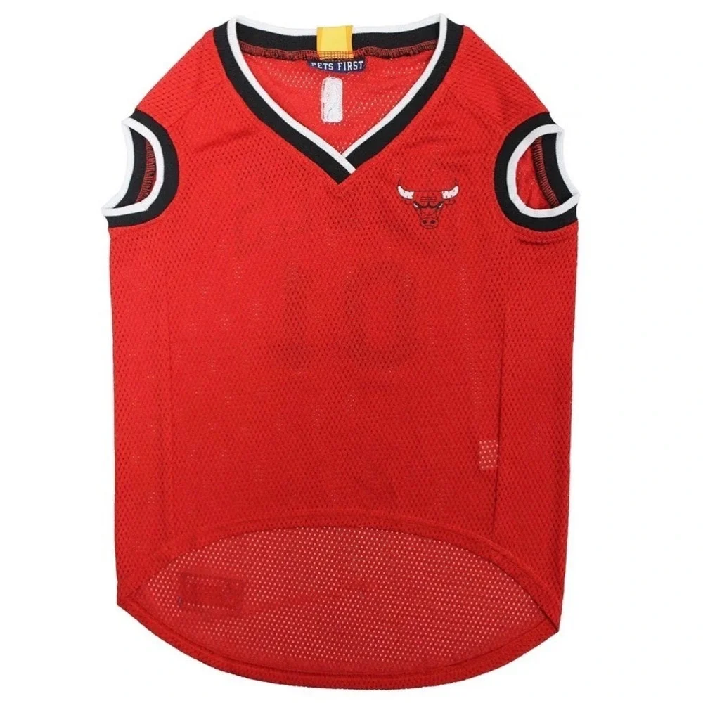 Pets First Chicago Bulls NBA Pet Jersey Small Red Basketball Dog Shirt NWT